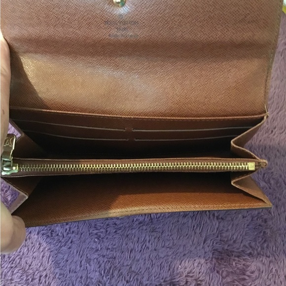 Authentic Louis Vuitton Monogram Porte Montaigne Billets Tresor Sara Long Wallet - Picture 7 of 15